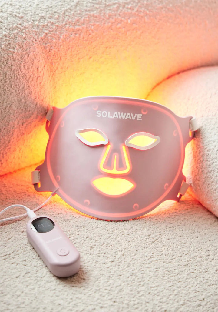 Glow Retreat Pro LED Face Mask in use